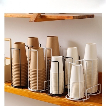 Shuo Shuo držač za papirnate čaše za jednokratnu upotrebu, stolna polica za odlaganje čaša, stalak za odlaganje šalica za kavu