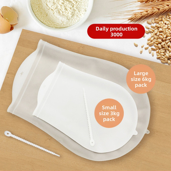 Maistinio lygio sutirštintas silikoninis minkymo maišelis, nelimpantis rankų konservavimo virtuvės buitinės tešlos minkymo silikoninis minkymo maišelis