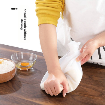 Maistinio lygio sutirštintas silikoninis minkymo maišelis, nelimpantis rankų konservavimo virtuvės buitinės tešlos minkymo silikoninis minkymo maišelis