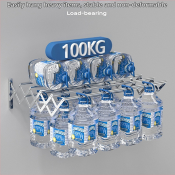 Piiriülene nähtamatu kuivatusresti varras seinale riputatav kokkupandav rõdu teleskoopiline laheakna kuivatusrest roostevabast terasest teleskooprätikuhoidja