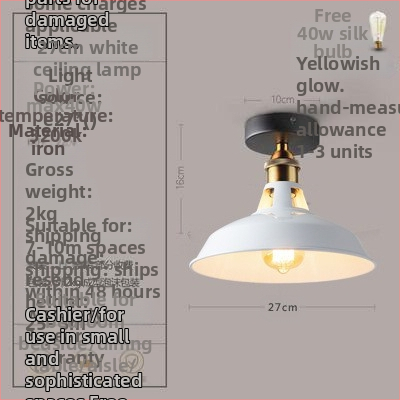 Ameerika industriaalses stiilis loft-tüüpi maalähedased retrolambid esiku vahekäigu lamp söögitoa magamistoa koridori ühe peaga laelamp