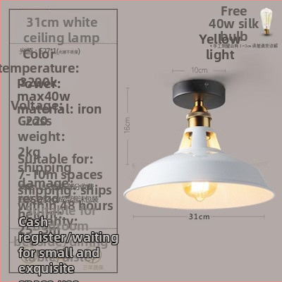 Ameerika industriaalses stiilis loft-tüüpi maalähedased retrolambid esiku vahekäigu lamp söögitoa magamistoa koridori ühe peaga laelamp