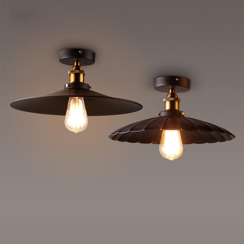 bēniņu amerikāņu industriālā stila lauku retro lampas gaitenis ejas lampa ēdamistaba guļamistaba koridors viengalva griestu lampa