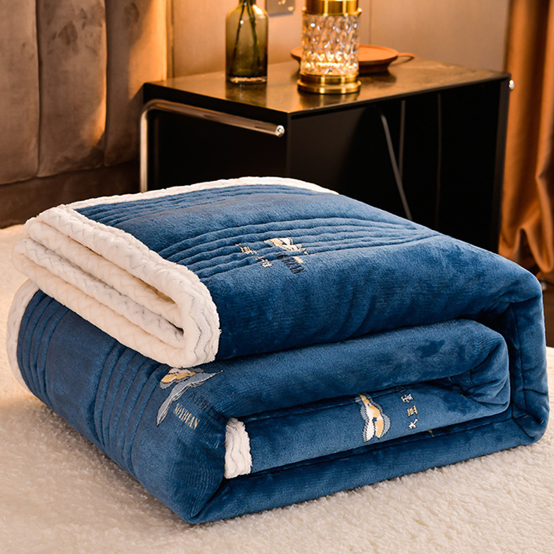 [Pašto kaina] nauja sustorinta pavasarinė ir rudeninė antklodė ėrienos apklotas sojų pupelių plunksnų aksominė antklodė plaukų karta