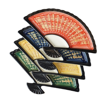 Interneti tähistaja pelmeenitaldrik äädikaga, loominguline keraamiline dielektriline taldrik, Jaapani käsitsi maalitud sushitaldrik, lehvikukujuline suupistetaldrik