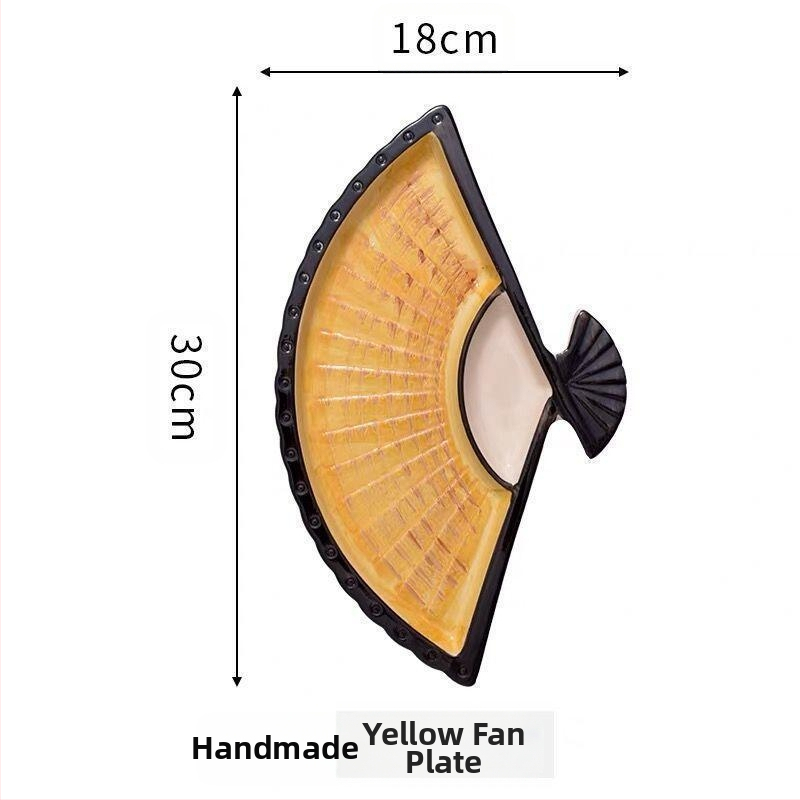 Interneti tähistaja pelmeenitaldrik äädikaga, loominguline keraamiline dielektriline taldrik, Jaapani käsitsi maalitud sushitaldrik, lehvikukujuline suupistetaldrik