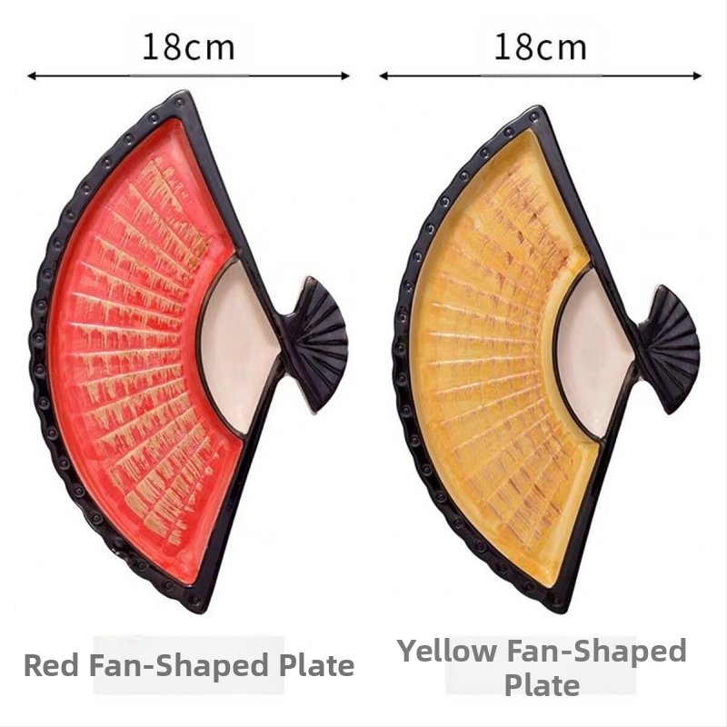 Interneti tähistaja pelmeenitaldrik äädikaga, loominguline keraamiline dielektriline taldrik, Jaapani käsitsi maalitud sushitaldrik, lehvikukujuline suupistetaldrik