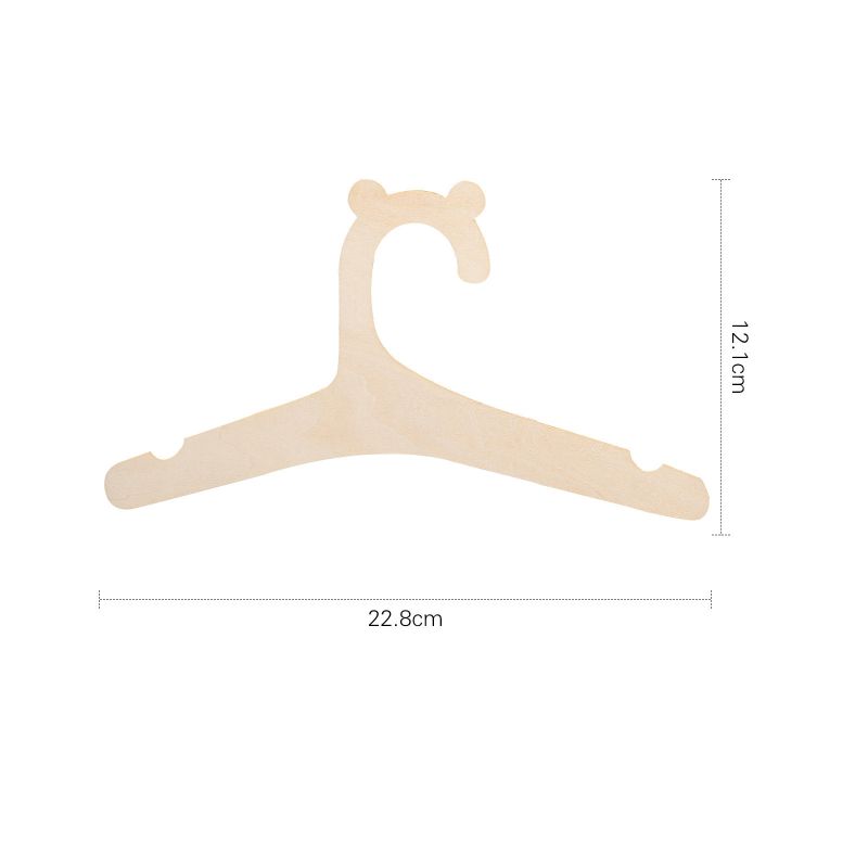 Дървена висулка за детско облекло Мече Дървена детска закачалка Креативна висулка за дома Направи си сам Декорация за детска стая