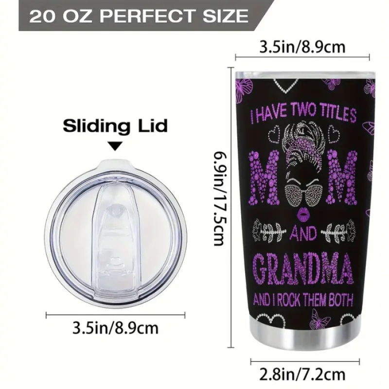 Piiriülene uus 304 roostevabast terasest vaakumkruus, loominguline ja väärtuslik autokruus, suure mahutavusega välistingimustes kasutatav jääkruus