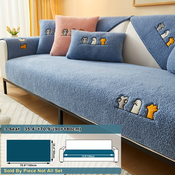 Трансгранично специално за детски кашмирени възглавници за диван с анимационни филми, зимни нови плюшени удебелени калъфи за дивани, неплъзгащи се