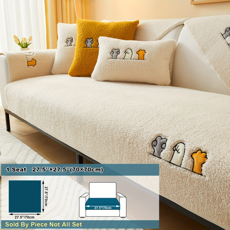 Трансгранично специално за детски кашмирени възглавници за диван с анимационни филми, зимни нови плюшени удебелени калъфи за дивани, неплъзгащи се