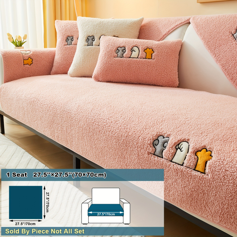 Трансгранично специално за детски кашмирени възглавници за диван с анимационни филми, зимни нови плюшени удебелени калъфи за дивани, неплъзгащи се