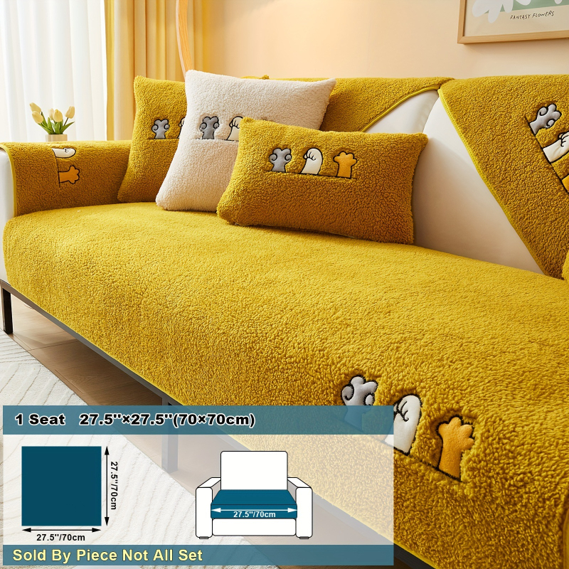 Трансгранично специално за детски кашмирени възглавници за диван с анимационни филми, зимни нови плюшени удебелени калъфи за дивани, неплъзгащи се