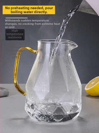 Šalto vandens butelis, atsparus aukštai temperatūrai, stiklinis virdulys, didelės talpos buitinis arbatinukas, deimantinis puodas, šalto vandens puodas, arbatos puodelis, kostiumas, lengvas, prabangus