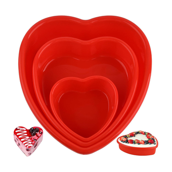 Amazon σε απόθεμα Απλό καλούπι κέικ σιλικόνης σε σχήμα καρδιάς 4,7,9 ιντσών, ανθεκτικό σε υψηλές θερμοκρασίες, κατάλληλο για τρόφιμα, για κέικ DIY