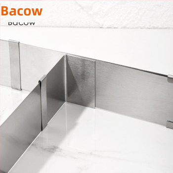 Φόρμα ψησίματος Φόρμα κέικ από ανοξείδωτο ατσάλι, δακτύλιος μους, τηλεσκοπικός ορθογώνιος ρυθμιζόμενος δακτύλιος μους