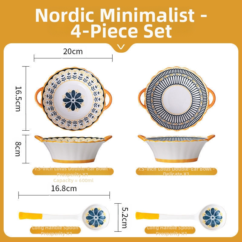 Interneti-punane kauss majapidamises koheselt puhas kauss topeltkõrvakauss loominguline kõrvamagustoidukauss lihtne riisikauss keraamilised lauanõud