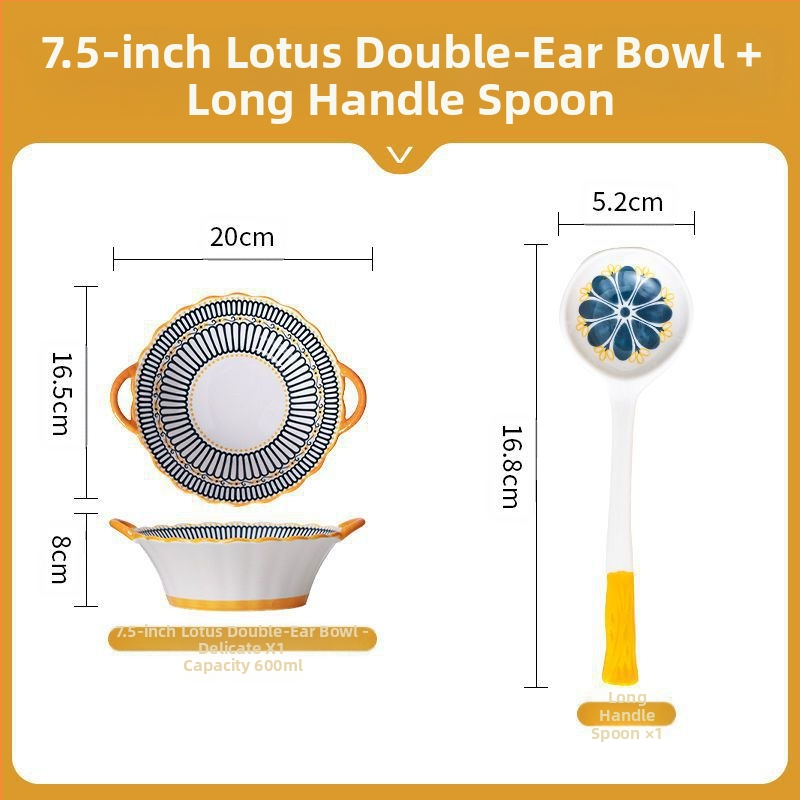 Interneti-punane kauss majapidamises koheselt puhas kauss topeltkõrvakauss loominguline kõrvamagustoidukauss lihtne riisikauss keraamilised lauanõud