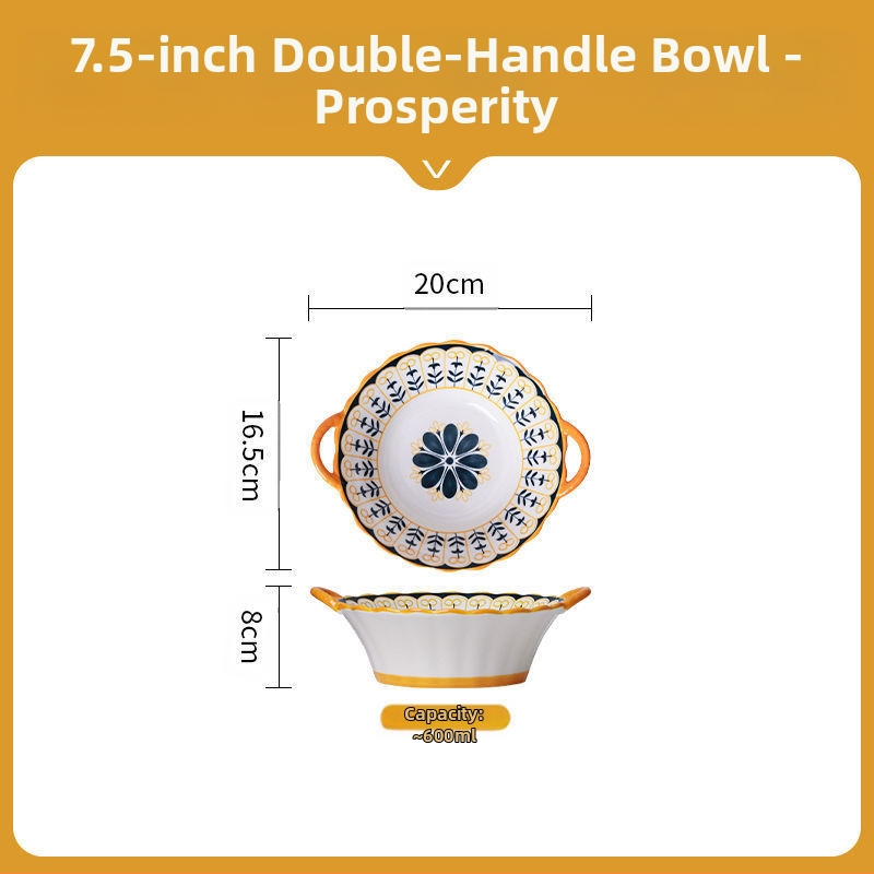 Interneti-punane kauss majapidamises koheselt puhas kauss topeltkõrvakauss loominguline kõrvamagustoidukauss lihtne riisikauss keraamilised lauanõud