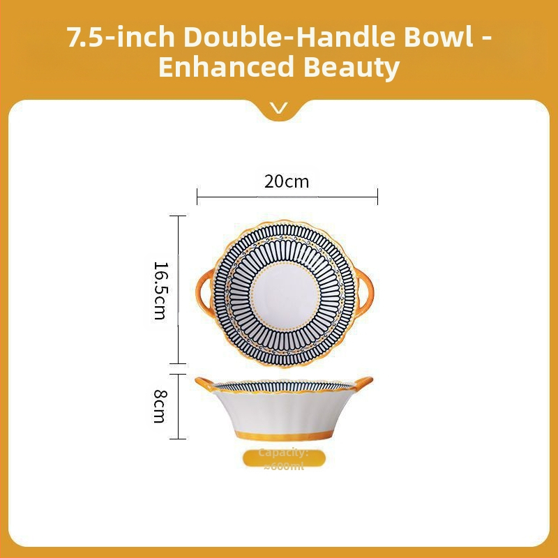 Interneti-punane kauss majapidamises koheselt puhas kauss topeltkõrvakauss loominguline kõrvamagustoidukauss lihtne riisikauss keraamilised lauanõud