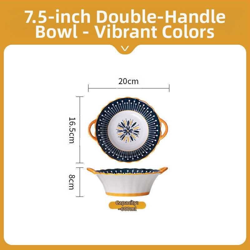 Interneti-punane kauss majapidamises koheselt puhas kauss topeltkõrvakauss loominguline kõrvamagustoidukauss lihtne riisikauss keraamilised lauanõud