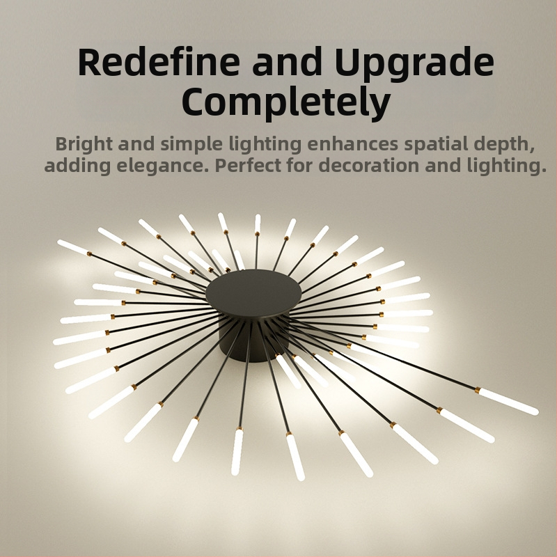 Трансгранични лампи, обикновена лампа за хол, таванна лампа, антре, луксозна трапезария, спалня, Vortex Fireworks, LED таванна лампа