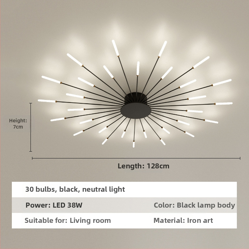 Piiriülesed lambid, Lihtne elutoa lamp, Laelamp, Esik, Luksuslik söögituba, Magamistuba, Vortex Fireworks, LED-laelamp