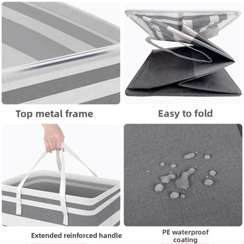 TEMU laikymo krepšys, medžiaginis žaislas, meno laikymo krepšys, sulankstomas nešvarių drabužių krepšys, dryžuotas sulankstomas skalbinių laikymo krepšys