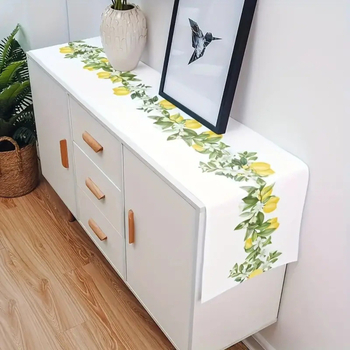 Τραπεζομάντιλο με φρέσκα λουλούδια και φύλλα λεμονιού, διακόσμηση εστιατορίου, temu, AliExpress, Amazon, Cross Border Wholesale