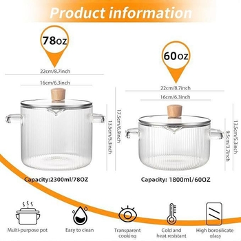 „Amazon“ didelės talpos medinis karoliukas su vertikaliu grūdų tarpvalstybiniu makaronų puodu, buitiniais virtuvės reikmenimis, slėgio antgaliu, dideliu borosilikatinio binauralinio stiklo puodu