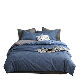 Tiesioginis gamyklinis keturių dalių skalbiamas medvilninis patalynės užvalkalas, vienviečio studento patalynė, vienos kartos plaukai