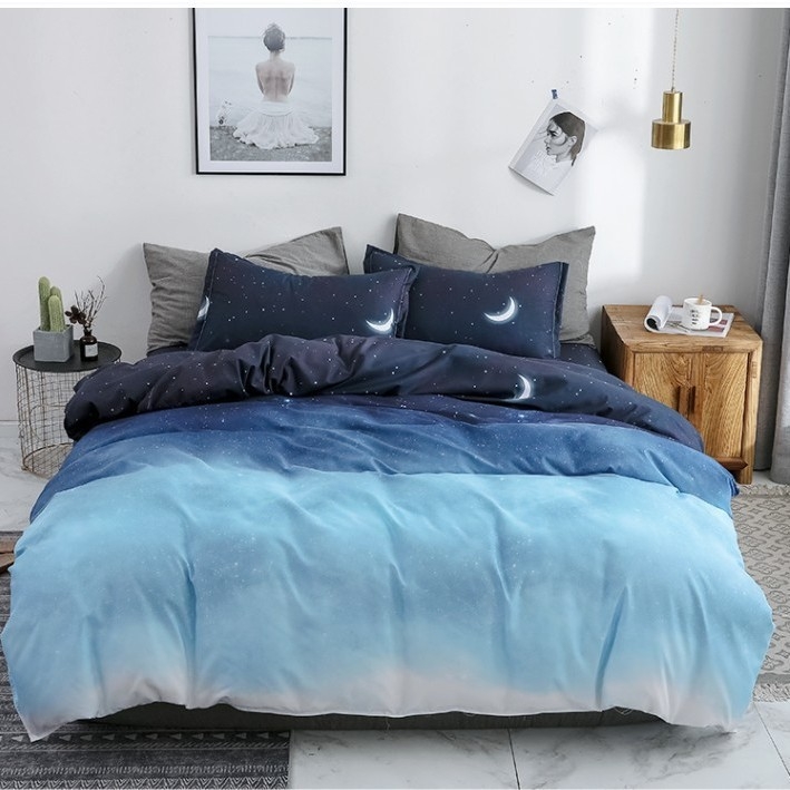 Tiesioginis gamyklinis keturių dalių skalbiamas medvilninis patalynės užvalkalas, vienviečio studento patalynė, vienos kartos plaukai