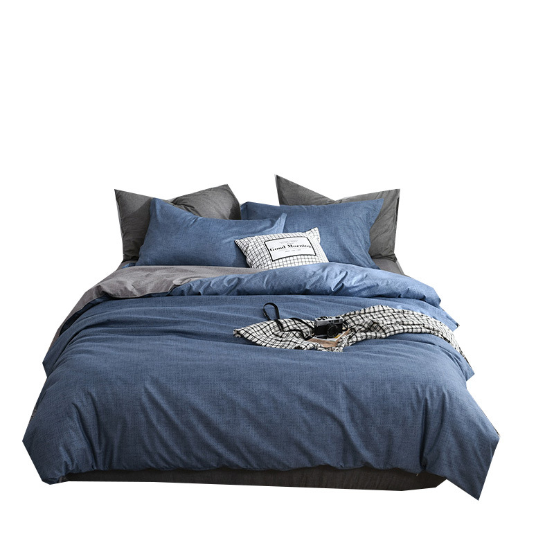 Tiesioginis gamyklinis keturių dalių skalbiamas medvilninis patalynės užvalkalas, vienviečio studento patalynė, vienos kartos plaukai