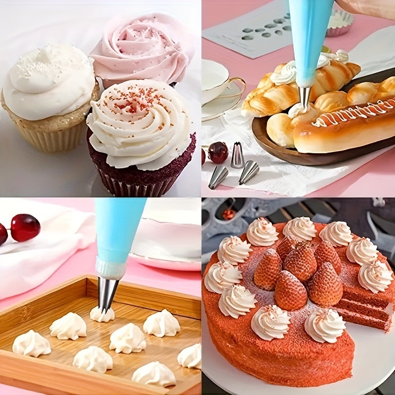 38 dalių torto dekoravimo įrankių rinkinys, dekoravimo maišelis, dekoravimo snapelio jungtis, kepimo įrankis