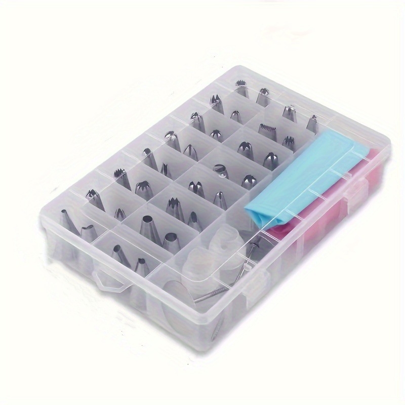 38 dalių torto dekoravimo įrankių rinkinys, dekoravimo maišelis, dekoravimo snapelio jungtis, kepimo įrankis