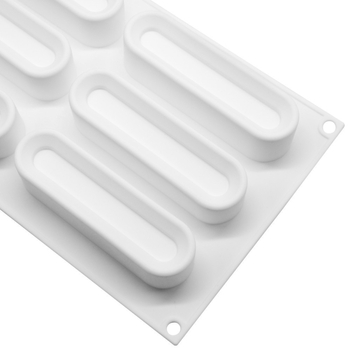 6 ομοιόμορφα καλούπια κέικ λουκάνικου οβάλ, καλούπι επιδόρπιο DIY, καλούπι σιλικόνης για σάντουιτς σοκολάτας, καλούπι μπισκότων