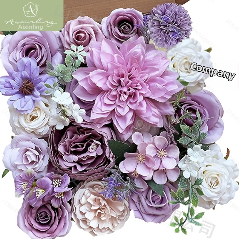 Gamyklinė tarpvalstybinė imitacinė rožių netikrų gėlių dovanų dėžutė „pasidaryk pats“ vestuvėms, vestuvių sužadėtuvių vakarėliui, darbalaukio dekoravimui