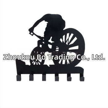 Стойка за екипировка за планински велосипеди, стенен ключодържател с 6 кукички, закачалка за кърпи, стенен силует