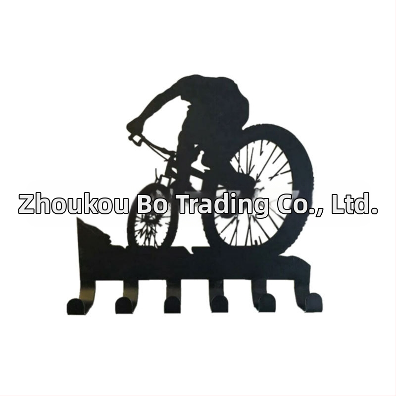 Стойка за екипировка за планински велосипеди, стенен ключодържател с 6 кукички, закачалка за кърпи, стенен силует