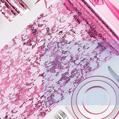 Traversă de masă din folie cu ștanțare la cald populară de la Amazon, material pentru decorarea nunților și petrecerilor de sărbători, de lux, auriu deschis