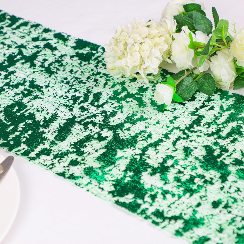 Traversă de masă din folie cu ștanțare la cald populară de la Amazon, material pentru decorarea nunților și petrecerilor de sărbători, de lux, auriu deschis