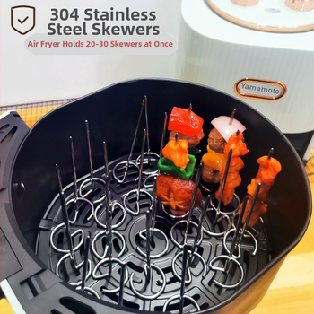 Õhufritüüri ahju varras Vertikaalne varras Grilli lisatarvikud Toidukvaliteediga 304 roostevabast terasest varras Varras