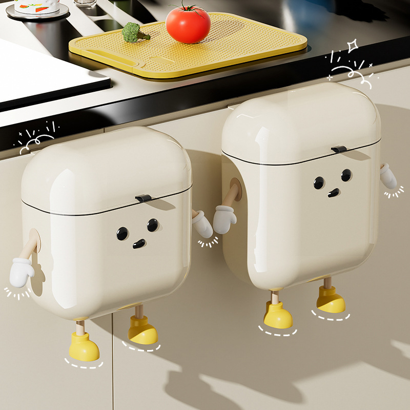 Virtuves pie sienas stiprināms atkritumu tvertnes mājsaimniecības atkritumu tvertnes bez liekšanas tualetes tualetes jaukā atkritumu tvertne radošā uzglabāšanas spainī