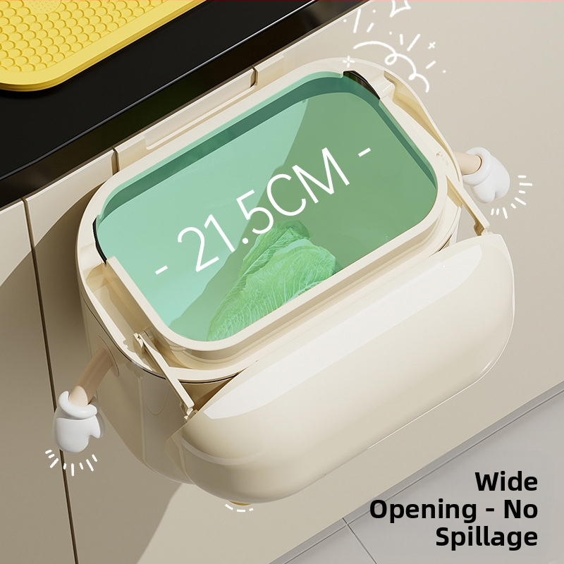 Кухненски стенен кош за боклук, домакински кош за боклук без огъване, тоалетна, сладък кош за отпадъци, креативна кофа за съхранение