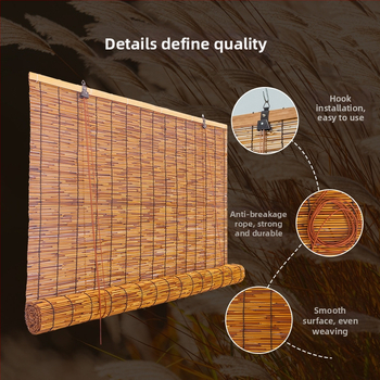 Тръстикова завеса, сламена завеса, затъмняваща преграда, сенник за стая, ретро хотел, чайна, балкон, декоративна завеса, ролетна щора