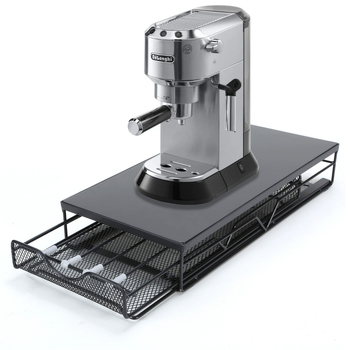 Настолен шкаф за съхранение на чекмеджета за кафе капсули, домашна кухня, издърпваща се проста основа за съхранение на кафе машина за ютия