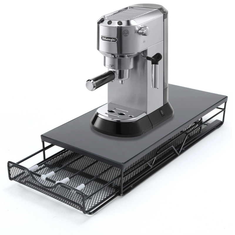 Настолен шкаф за съхранение на чекмеджета за кафе капсули, домашна кухня, издърпваща се проста основа за съхранение на кафе машина за ютия