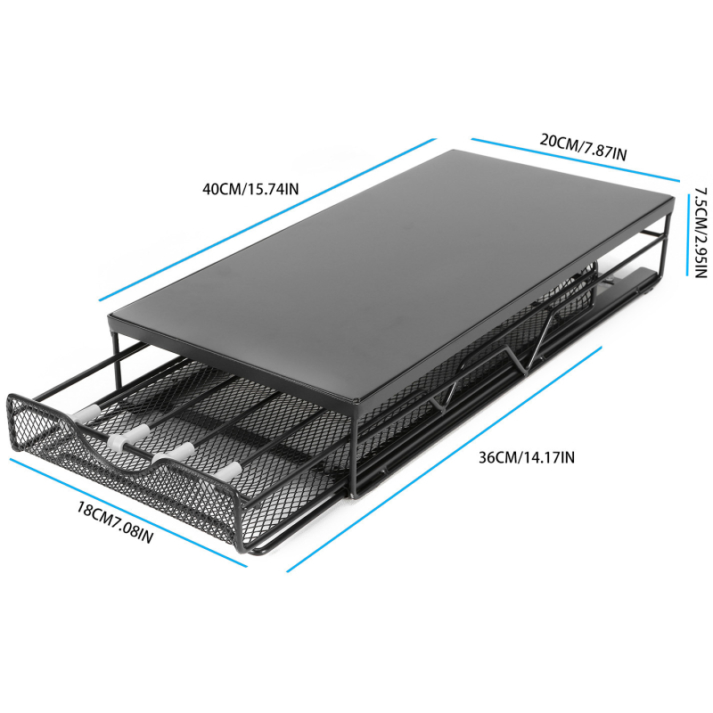 Настолен шкаф за съхранение на чекмеджета за кафе капсули, домашна кухня, издърпваща се проста основа за съхранение на кафе машина за ютия