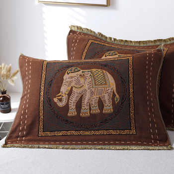 Поколение от чиста памучна кърпа за възглавници, чифт памучни домашно приготвени забрадки за глава с увеличена, разширена, удебелена кърпа за възрастни с единична корица