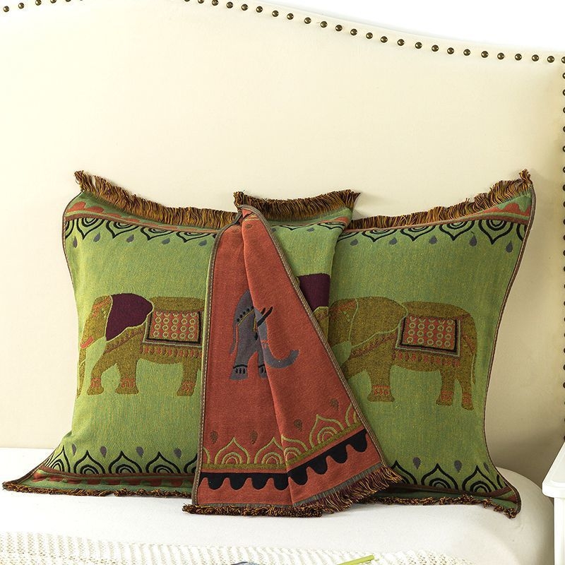 Поколение от чиста памучна кърпа за възглавници, чифт памучни домашно приготвени забрадки за глава с увеличена, разширена, удебелена кърпа за възрастни с единична корица